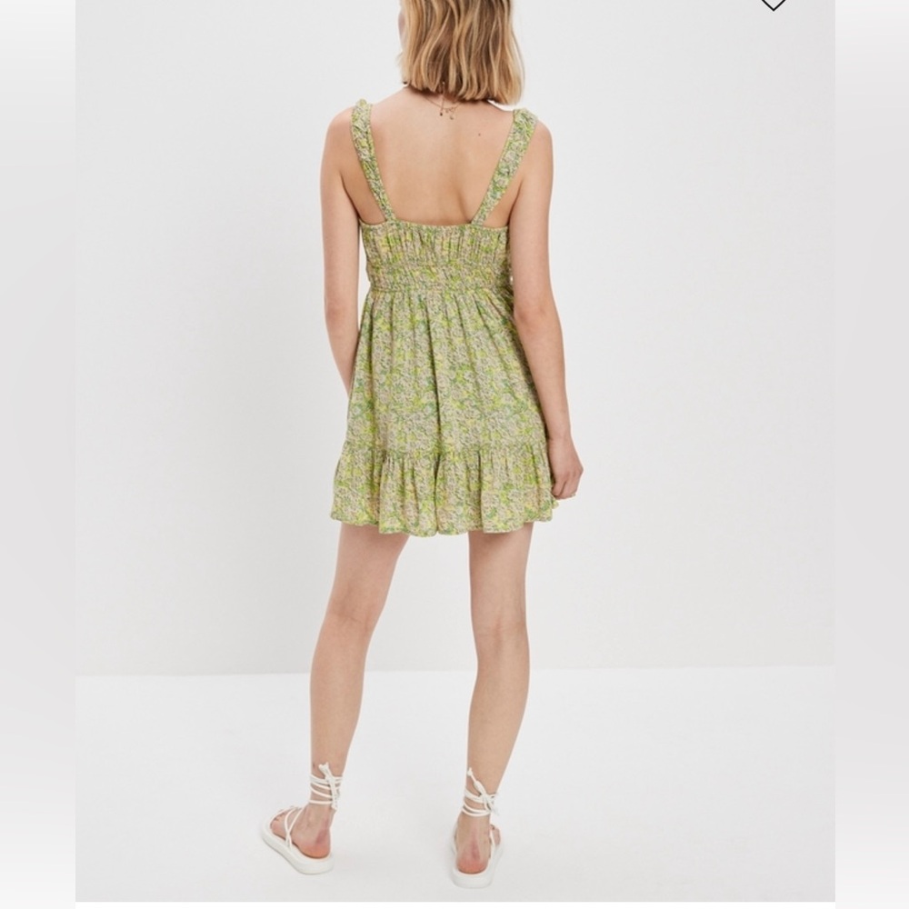 American Eagle Green Mini Dress Size M - Picture 2 of 4